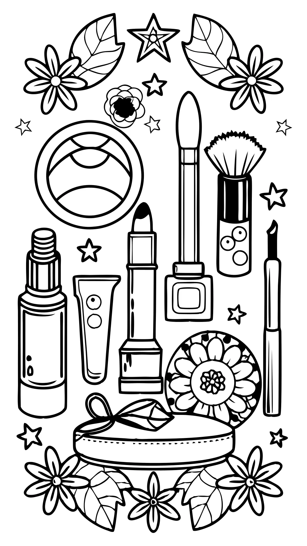 makeup coloring pages